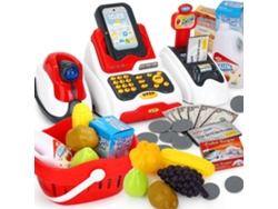 Ats-set De Caja Registradora De Supermercado Juguetes Educatsivos De Juego Simulado Para Niños