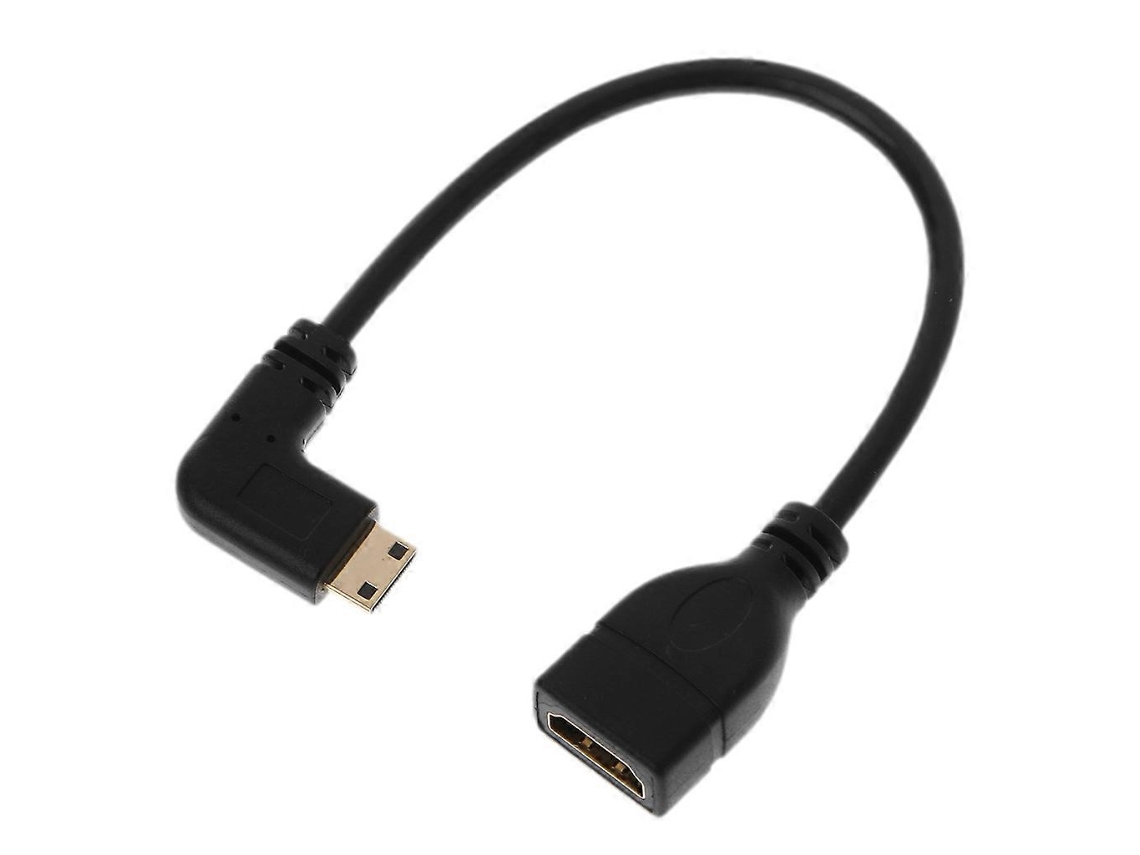 Compatible con mini USB macho a HDMI en un ángulo de 90 grados; compatible con hembra HDMI (no aplicable).