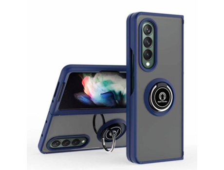 Funda Cool para Samsung F926 Galaxy Z Fold 3 Hard Anillo Azul