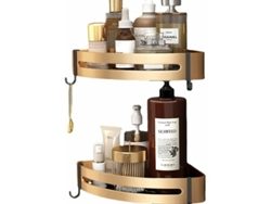 Innovador organizador de estantes para baño, de acero inoxidable SUS 304, para montaje en pared de ducha, sin necesidad de taladrar, fácil instalación.