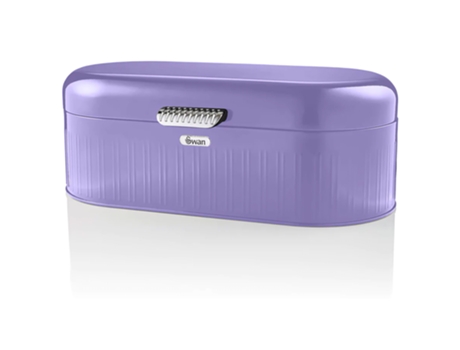 Caja de Pan SWAN (44 x 22,5 x 19 cm - Metal - Morado)