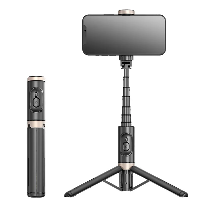 (negro) Trípode Para Selfies 3 En 1 De Aleación De Aluminio Con Bluetooth Y Telescópico
