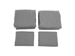 2026-conjunto De Ropa De Cama Sencillo Suave Cómodo Fibra Química Para Hotel Y Hogar Gris Oscuro Tamaño Us King