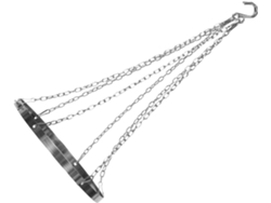 Anillo para cortina de techo, 30 cm, soporte de metal plateado resistente.