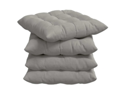 Cojines para asiento, 4 unidades, gris claro, 40 x 40 x 6 cm, HARLANV1