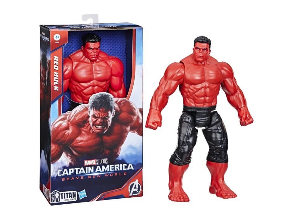 Figura de lujo de Hulk rojo de la serie Titan Hero de Marvel Studios Capitán América Un mundo feliz