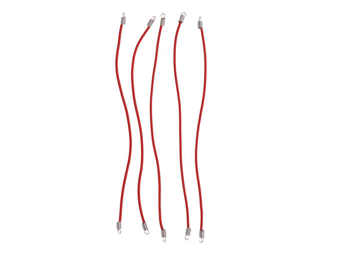 5 Unidades De Cuerda De Techo De Nailon De 20 Cm Para Portaequipajes De Coches Rc A Escala 1/8 Y 1/10 (color Rojo)