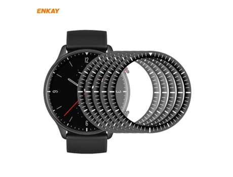 5 piezas para Amazfit GTR 2 ENKAY Hat-Prince 3D pieza de borde suave de pantalla completa + película protectora de pantalla PMMA HD