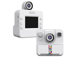Cámara instantánea mini cámara térmica para niños con lente giratoria de 180° blanca Cuich