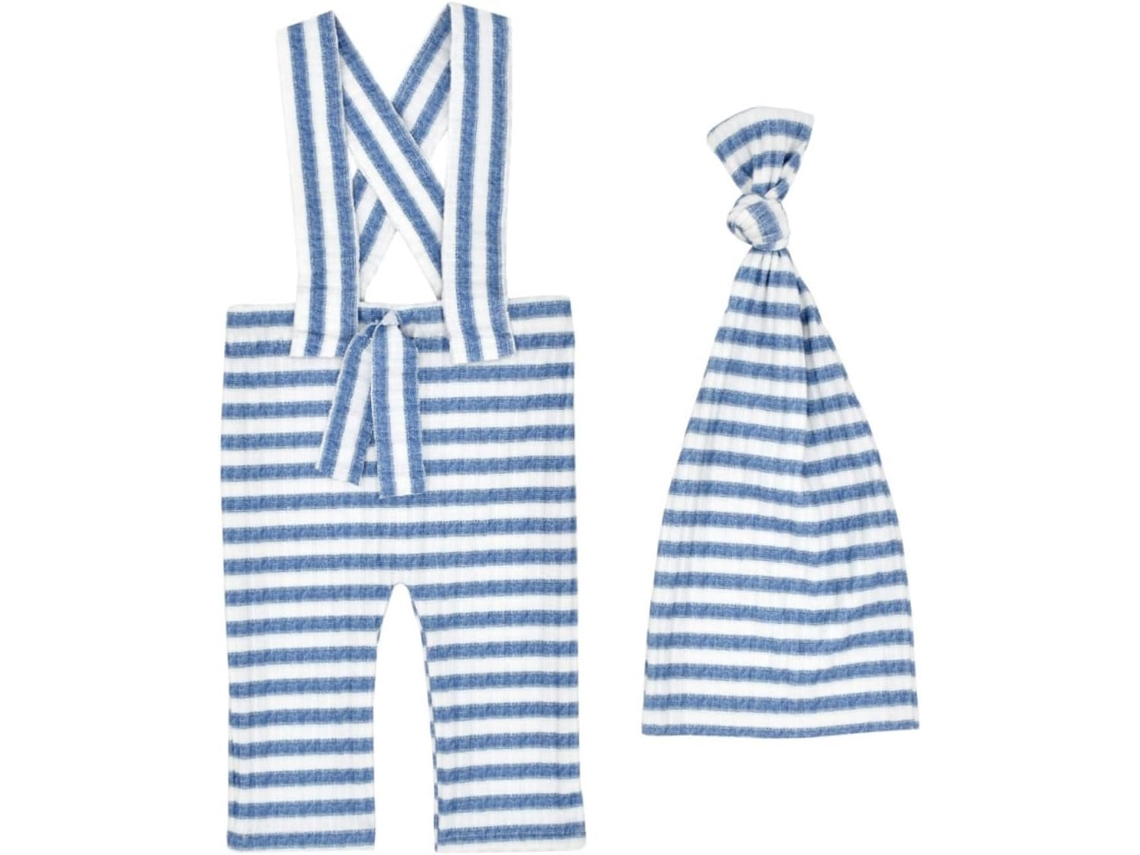 Ropa A Rayas Para Sesión De Fotos De Recién Nacido Niño Y Accesorios Para Bebé Niña.
