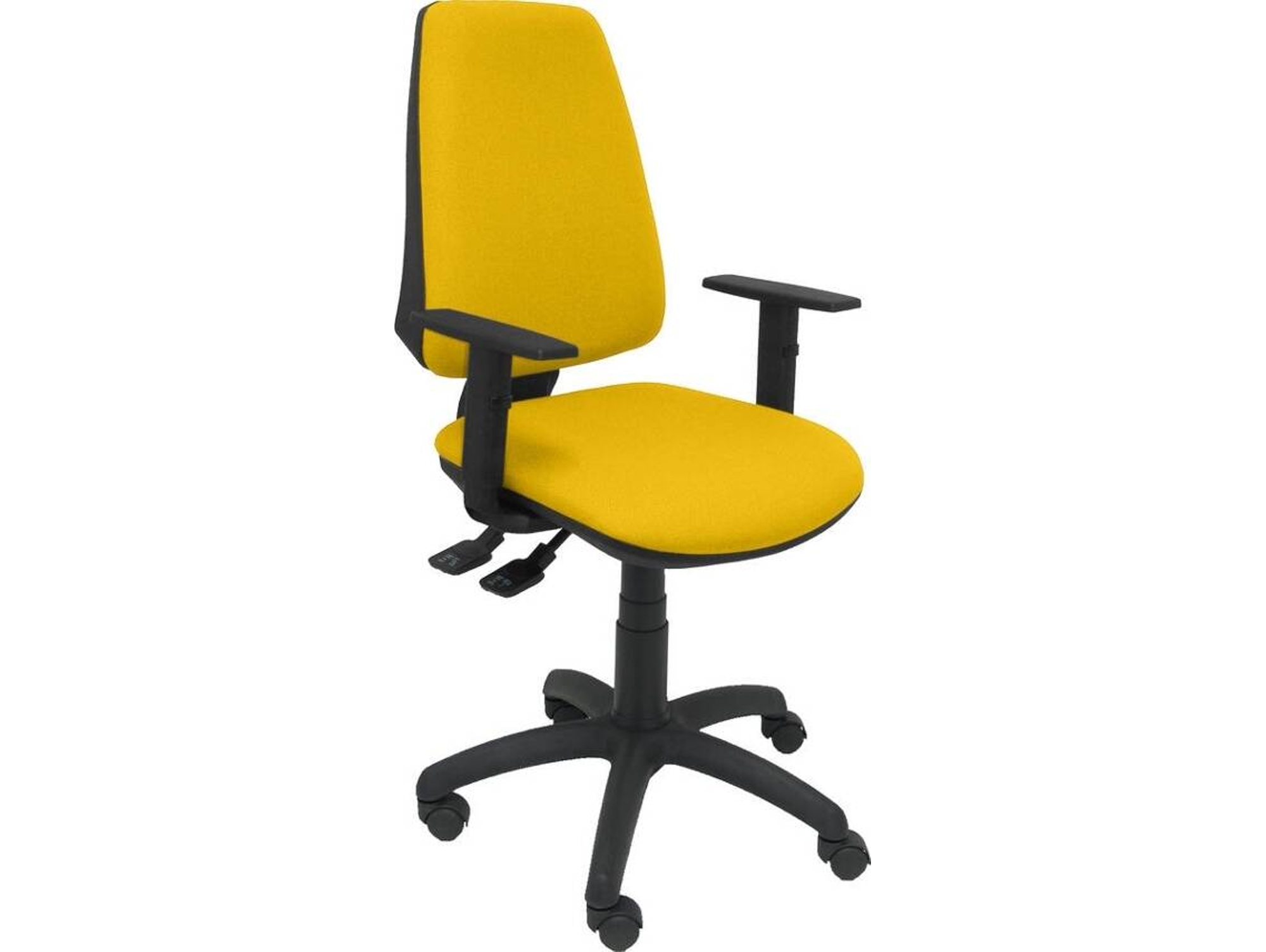 Silla de Escritorio Operativa PYC Elche S Amarillo BA (Brazos Ajustables - Tejido)