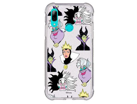 Funda Brillantina para Huawei P Smart 2019 Oficial de Disney Villanas