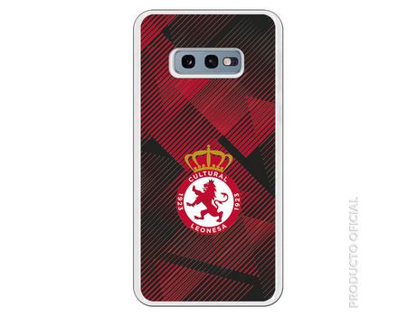Funda Oficial Cultural y Deportiva Leonesa Escudo trama roja y negra para Samsung Galaxy S10e