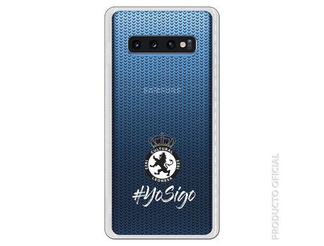 Funda Oficial Cultural y Deportiva Leonesa Escudo monocromo yo sigo clear para Samsung Galaxy S10 Plus