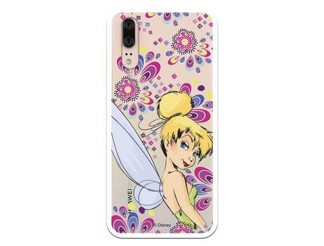 Funda Oficial Disney Campanilla Flores Transparente para Huawei P20 - Peter Pan