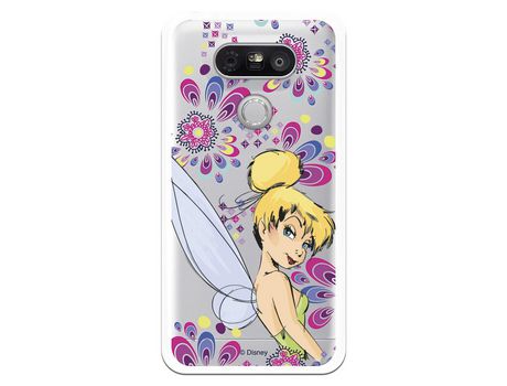 Funda Oficial Disney Campanilla Flores Transparente para LG G5 - Peter Pan