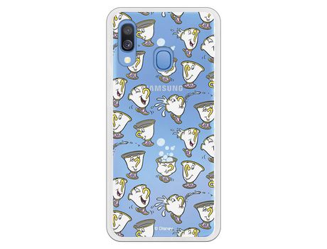 Funda Oficial Disney Chip Potts Siluetas Transparente para Samsung Galaxy A20e
