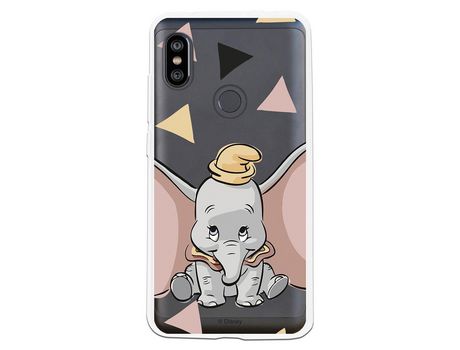 Funda Oficial Disney Dumbo silueta transparente para Xiaomi Redmi Note 6