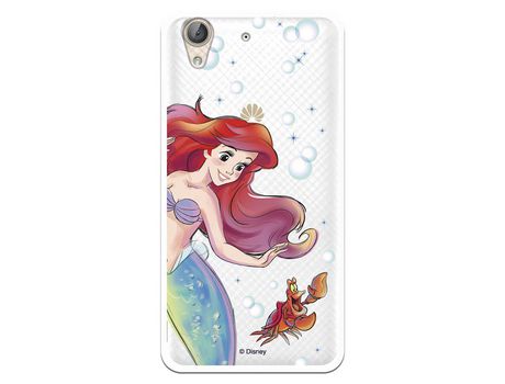 Funda Oficial Disney Sirenita y Sebastian Transparente para Huawei Y6 II - La Sirenita