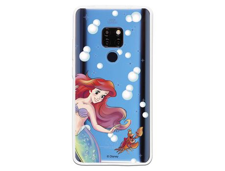 Funda Oficial Disney Sirenita y Sebastian Transparente para Huawei Mate 20 - La Sirenita