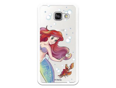 Funda Oficial Disney Sirenita y Sebastian Transparente para Samsung Galaxy A3 2016 - La Sirenita