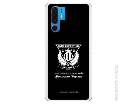 Funda Oficial Leganés escudo blanco sobre fondo negro para Huawei P30 Pro