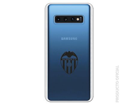 Funda Oficial Valencia Escudo transparente Negro para Samsung Galaxy S10