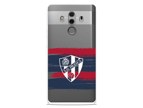 Funda para Huawei Mate 10 Pro del Huesca Rayas Transparente - Licencia Oficial SD Huesca