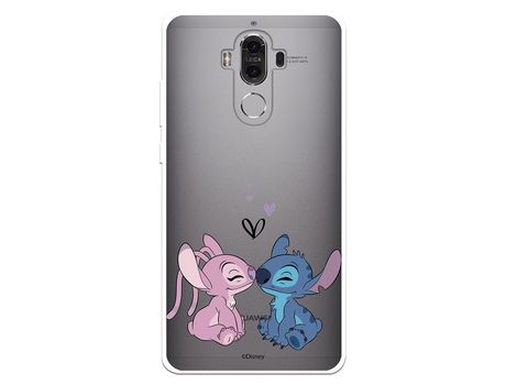 Funda para Huawei Mate 9 Oficial de Disney Angel & Stitch Beso - Lilo & Stitch