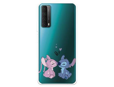 Funda para Huawei P Smart 2021 Oficial de Disney Angel & Stitch Beso - Lilo & Stitch