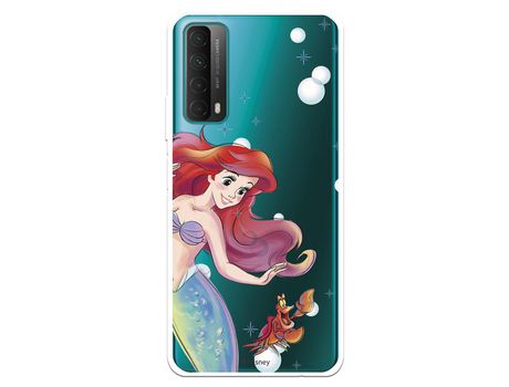 Funda para Huawei P Smart 2021 Oficial de Disney Ariel y Sebastián Burbujas - La Sirenita