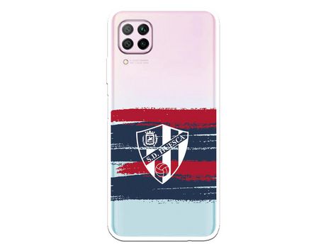 Funda para Huawei P40 Lite del Huesca Rayas Transparente - Licencia Oficial SD Huesca