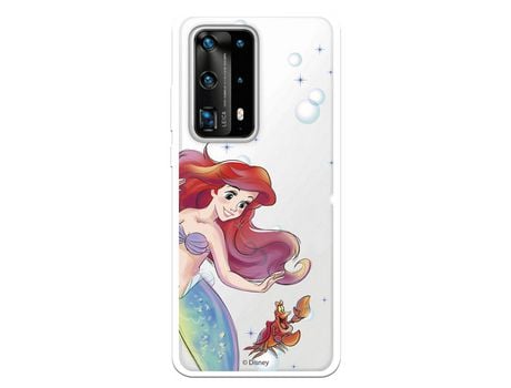 Funda para Huawei P40 Pro Plus Oficial de Disney Ariel y Sebastián Burbujas - La Sirenita