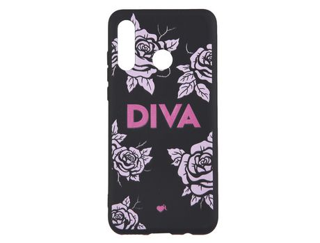 Funda Diva Silicona Negra para Huawei P30 Lite - Oficial de La Vecina Rubia