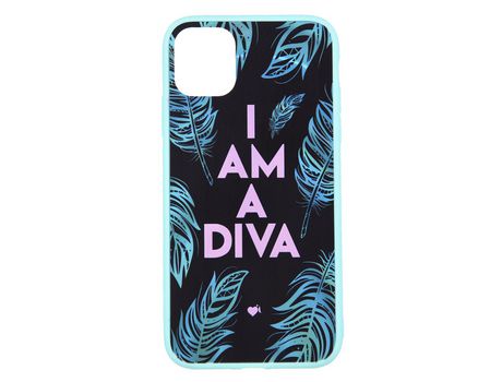 Funda I'm a diva borde azul para iPhone 11 Pro Max - Oficial de La Vecina Rubia