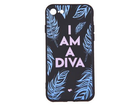 Funda I'm a Diva silicona negra para iPhone 7 - Oficial de La Vecina Rubia