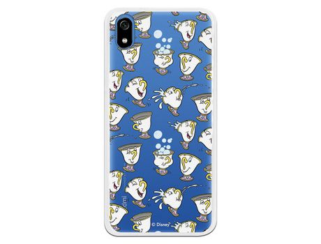 Funda para Xiaomi Redmi 7A Oficial Chip Potts Siluetas Transparentes La Bella y la Bestia