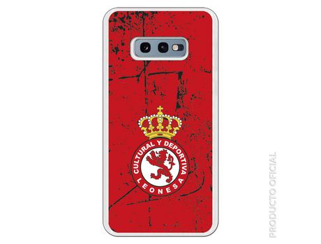 Funda Oficial Cultural y Deportiva Leonesa Escudo rojo textura para Samsung Galaxy S10e