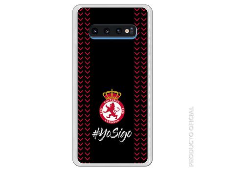 Funda Oficial Cultural y Deportiva Leonesa Escudo fondo negro yo sigo para Samsung Galaxy S10 Plus