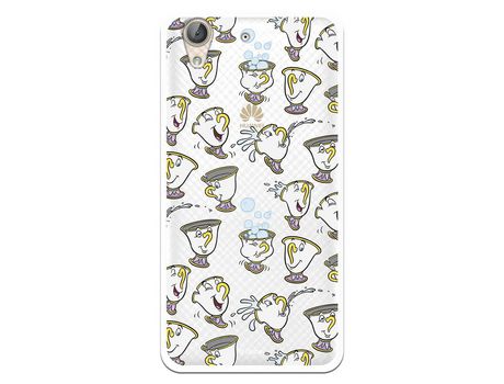 Funda Oficial Disney Chip Potts Siluetas Transparente para Huawei Y6 II