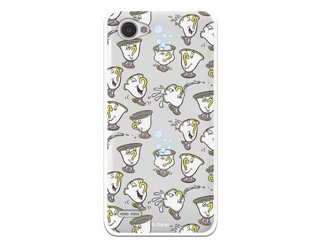 Funda Oficial Disney Chip Potts Siluetas Transparente para LG Q6