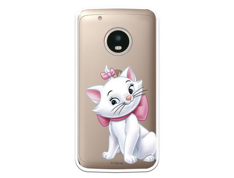 Funda Oficial Disney Marie Silueta transparente para Moto G5 Plus - Los Aristogatos