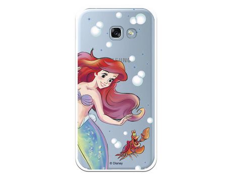 Funda Oficial Disney Sirenita y Sebastian Transparente para Samsung Galaxy A5 2017 - La Sirenita