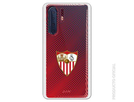 Funda Oficial Sevilha Ondas Rojas Transparente para Huawei P30