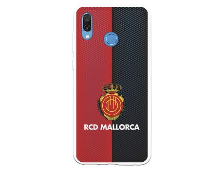 Funda para Huawei Honor Play del Mallorca RCD Mallorca Diagonales Transparente - Licencia Oficial RCD Mallorca