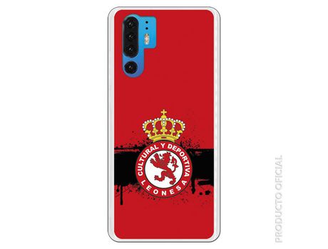 Funda Oficial Cultural y Deportiva Leonesa Escudo fondo rojo para Huawei P30 Pro