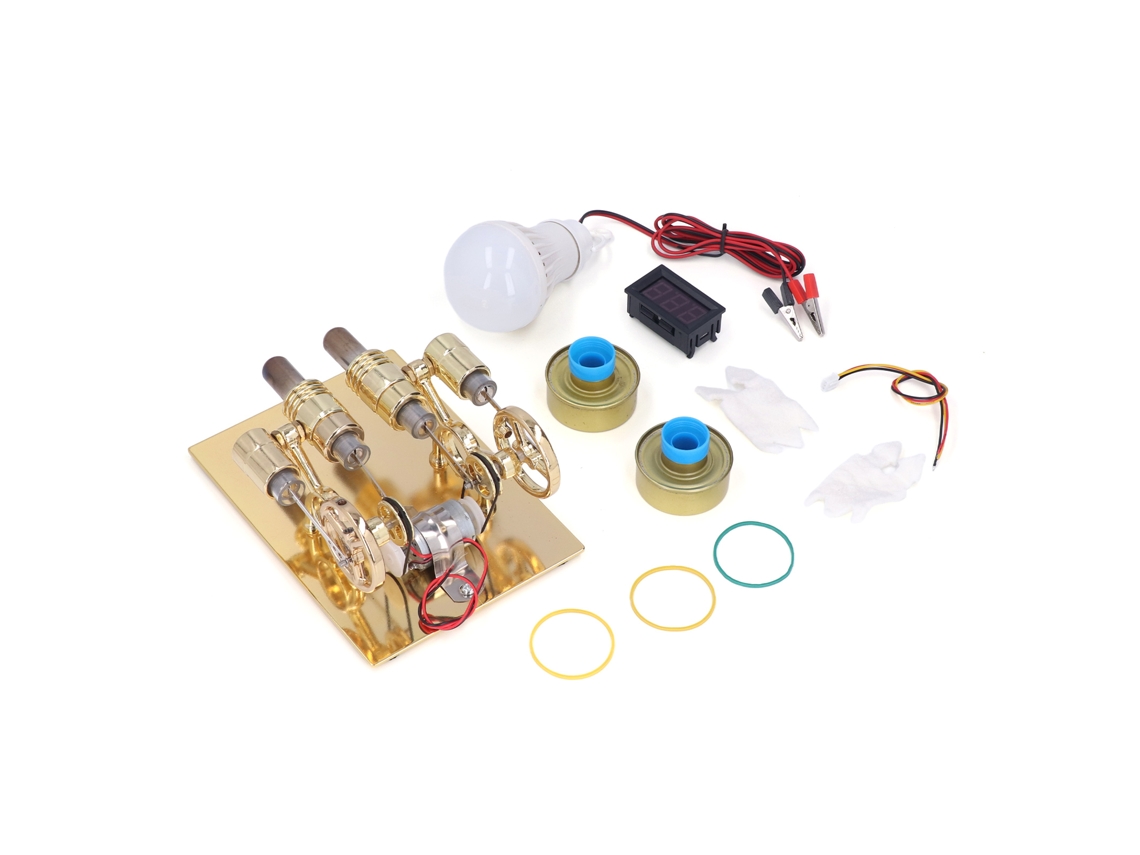 Modelo compacto de motor Stirling para regalos y enseñanza.