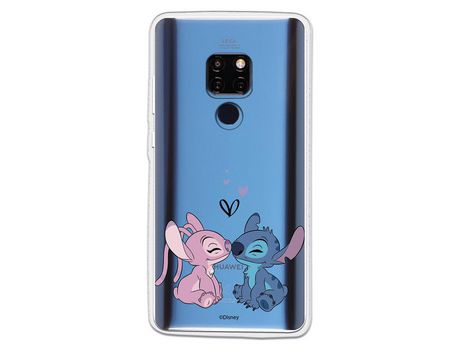 Funda para Huawei Mate 20 Oficial de Disney Angel & Stitch Beso - Lilo & Stitch