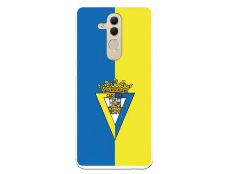 Funda para Huawei Mate 20 Lite del Cádiz Escudo Fondo Bicolor - Licencia Oficial