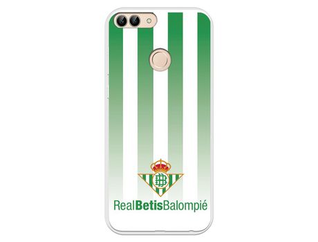 Funda para Huawei P Smart del Betis Fondo Rayas Verdiblancas - Licencia Oficial